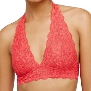 NWT free people galloon lace halter bra size L